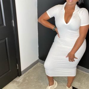 Zara Ribbed Midi Dress